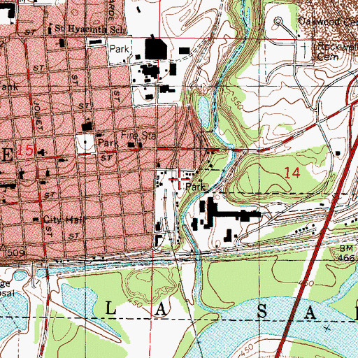 Topographic Map of Mary Hegeler Carus Park, IL