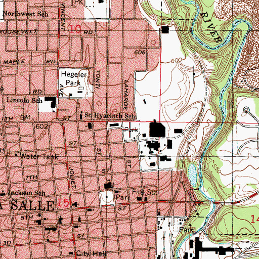 Topographic Map of Mattheissen Park, IL