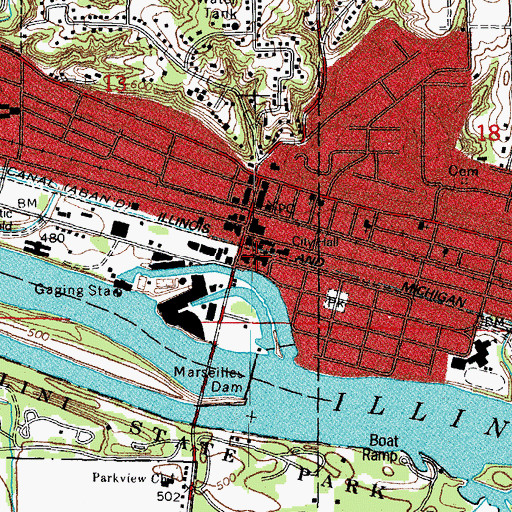 Topographic Map of Saint Josephs Catholic Church, IL
