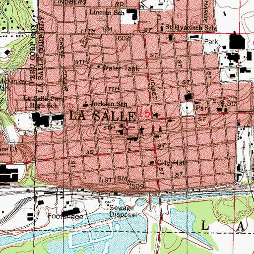 Topographic Map of Temple B'nai Moshe, IL