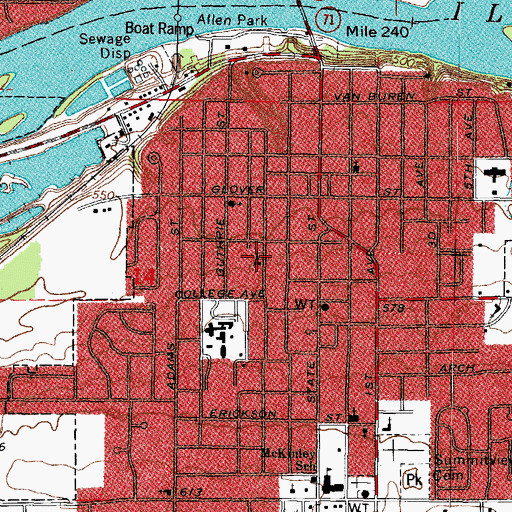 Topographic Map of Trinity Lutheran Church, IL