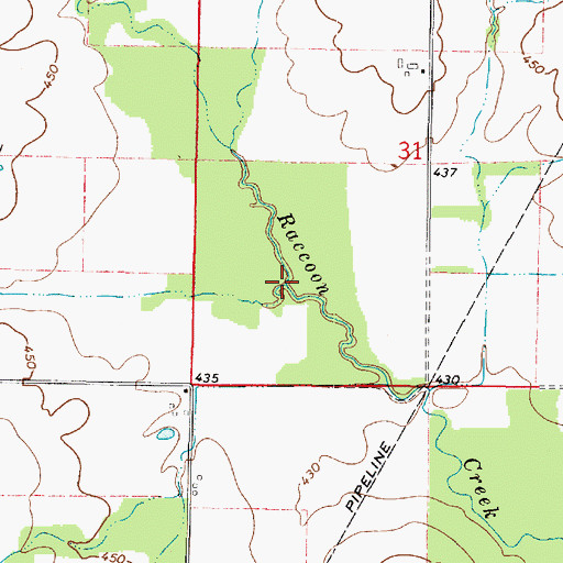 Topographic Map of Crab Apple Creek, IL