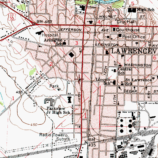 Topographic Map of Our Savior Lutheran Church, IL