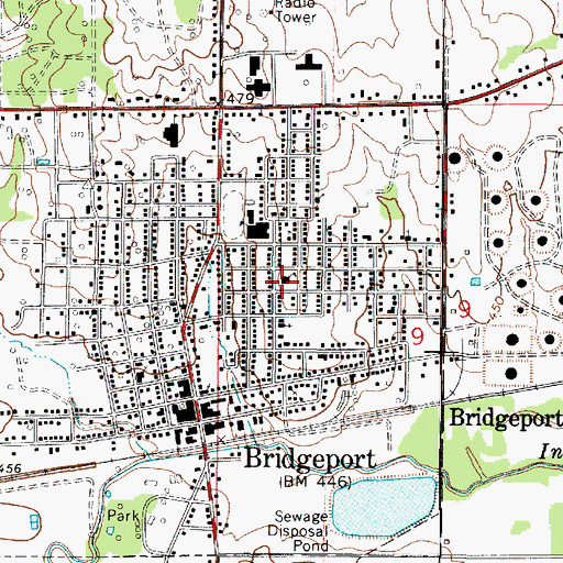 Topographic Map of Seed Elementary School, IL