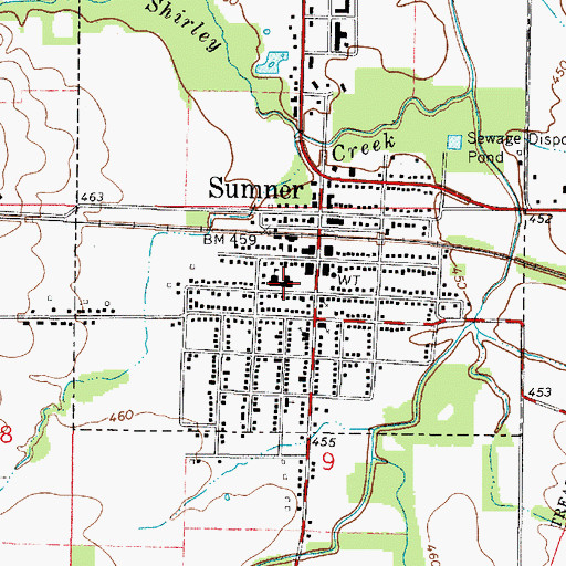 Topographic Map of Sumner Attendence Center, IL