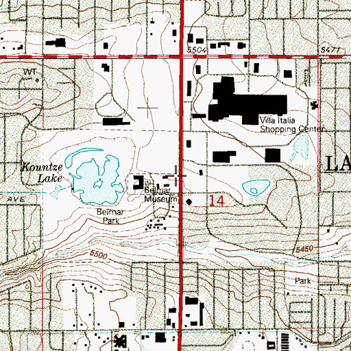 Topographic Map of Lakewood, CO