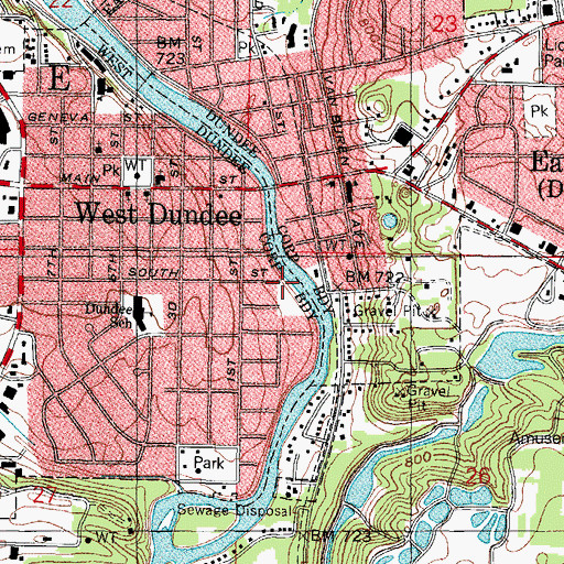 Topographic Map of Aldis Park, IL