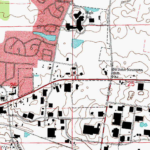 Topographic Map of Enterprise School (historical), IL