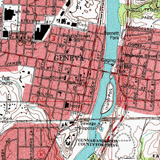 Topographic Map of First Church of Christ Scientist, IL