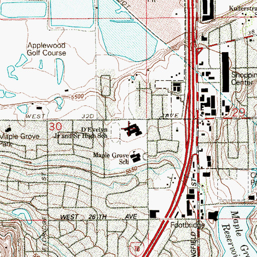 Topographic Map of Manning Options School, CO