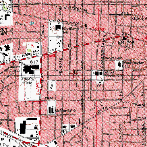 Topographic Map of Good Shepherd Lutheran Church, IL