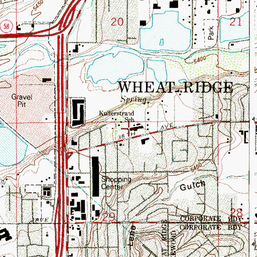 Topographic Map of Kullerstrand Elementary School, CO