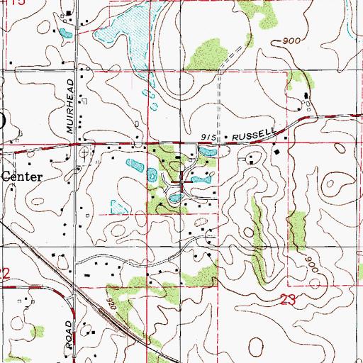 Topographic Map of Hidden Lakes, IL