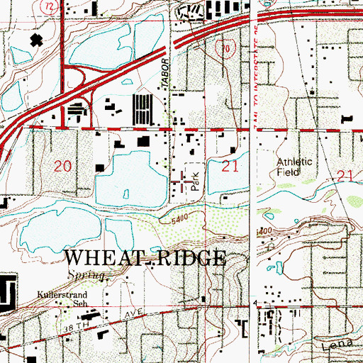 Topographic Map of Prospect Park, CO