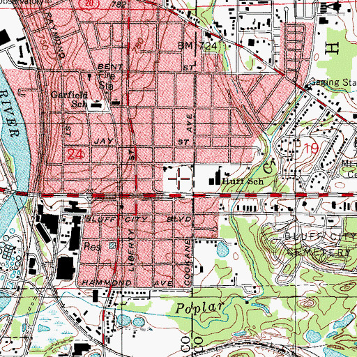 Topographic Map of Drake Field Park, IL