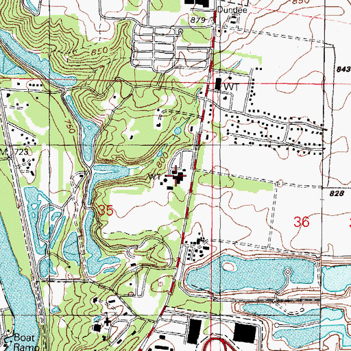 Topographic Map of Milk Pail Village Shopping Center, IL
