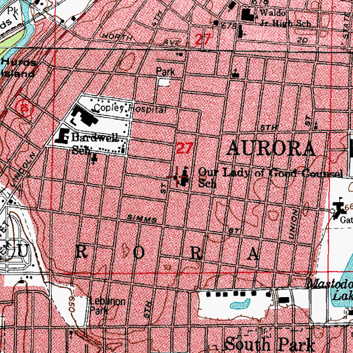 Topographic Map of Our Lady of Good Counsel Roman Catholic Church, IL