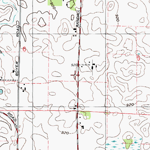 Topographic Map of Prairiedale School (historical), IL