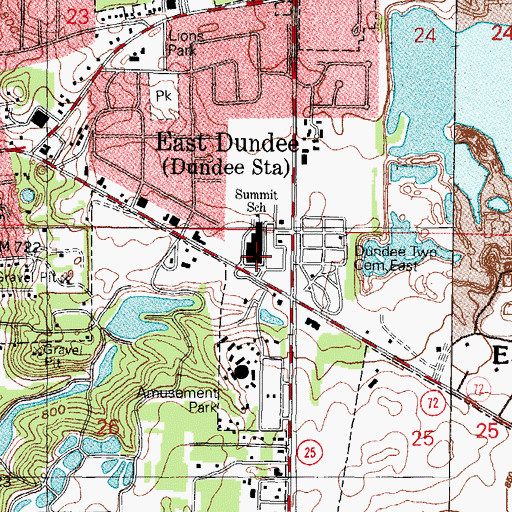 Topographic Map of River Valley Square Shopping Center, IL