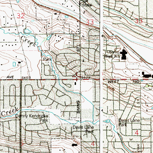Topographic Map of Enterprise Grange, CO