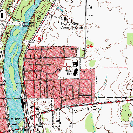 Topographic Map of Schneider Park, IL