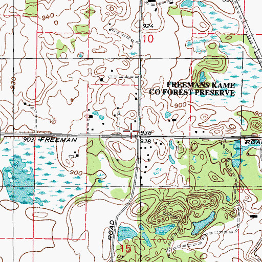 Topographic Map of School Number 19 (historical), IL
