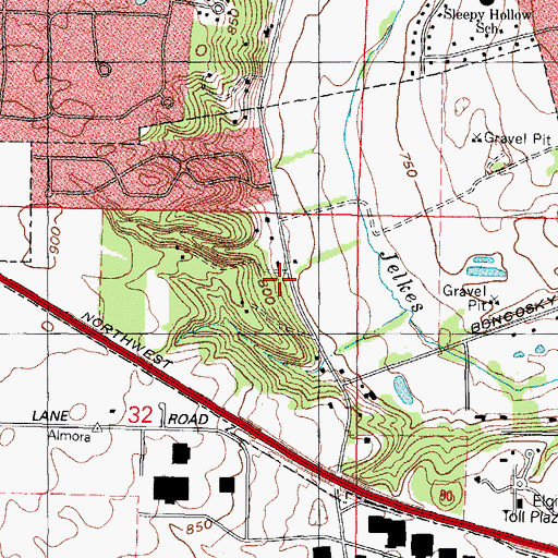 Topographic Map of School Number 34 (historical), IL