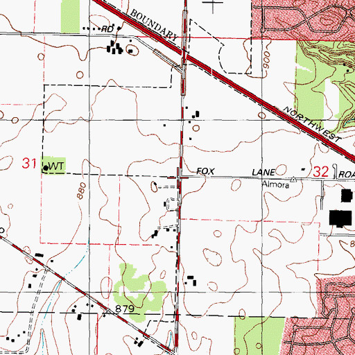 Topographic Map of Sherman School (historical), IL