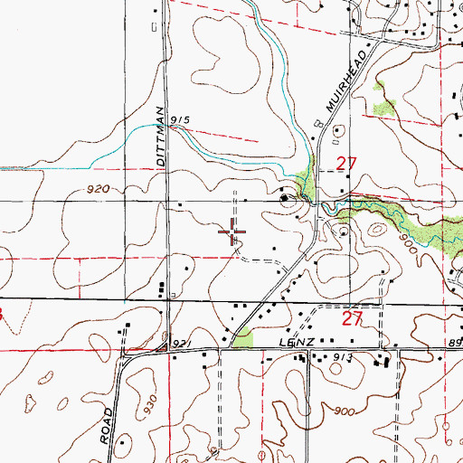 Topographic Map of Tamara Heights, IL