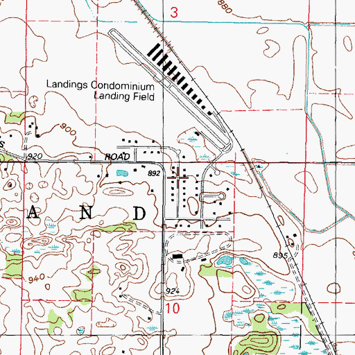 Topographic Map of The Landings, IL