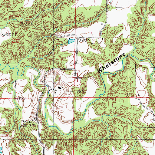 Topographic Map of Grant Cemetery, IL