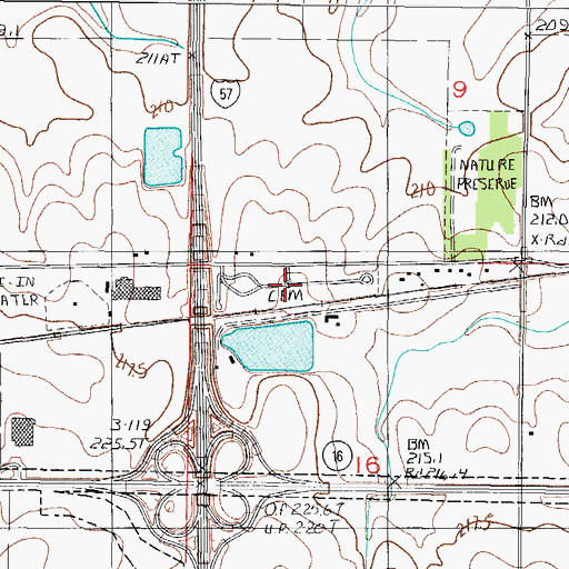 Topographic Map of Rest Haven Memorial Gardens, IL
