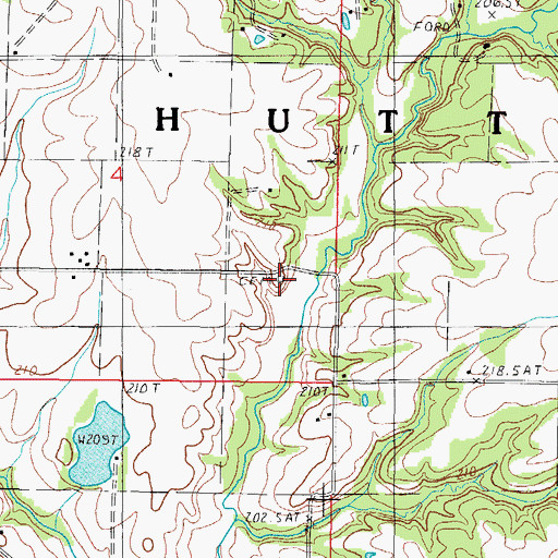 Topographic Map of Welch Cemetery, IL