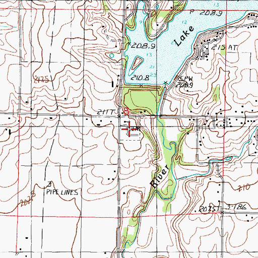 Topographic Map of Zion Hill Cemetery, IL