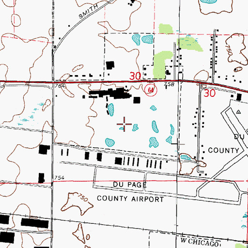 Topographic Map of Pheasant Run Golf Course, IL