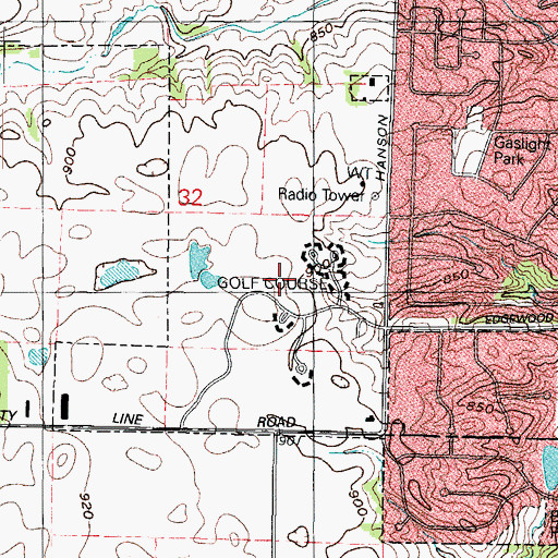 Topographic Map of Golf Club of Illinois, IL