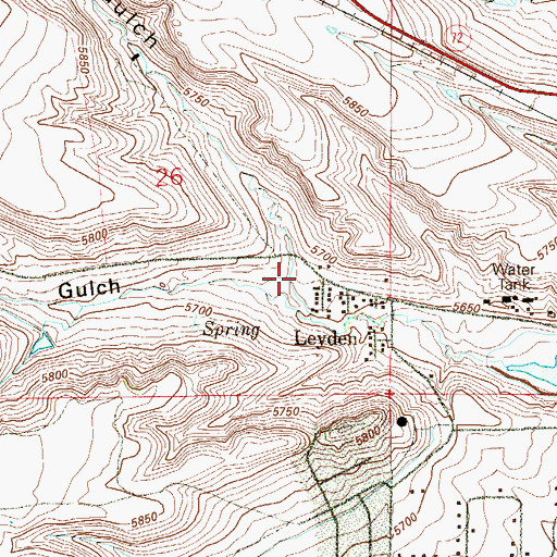 Topographic Map of Barbara Gulch, CO