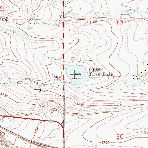 Topographic Map of Upper Twin Lake, CO