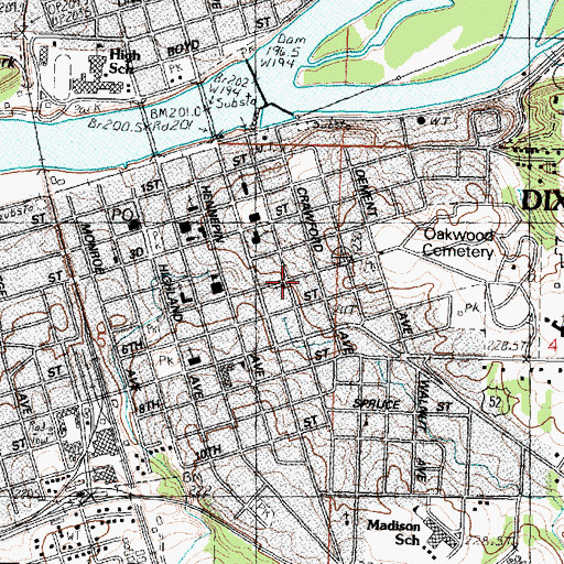 Topographic Map of First Church of the Open Bible, IL