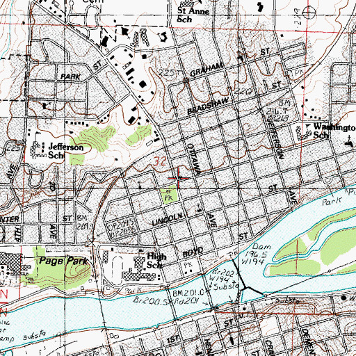 Topographic Map of Foursquare Gospel Church, IL