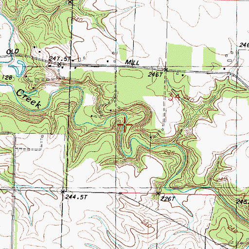 Topographic Map of Franklin Creek State Park, IL