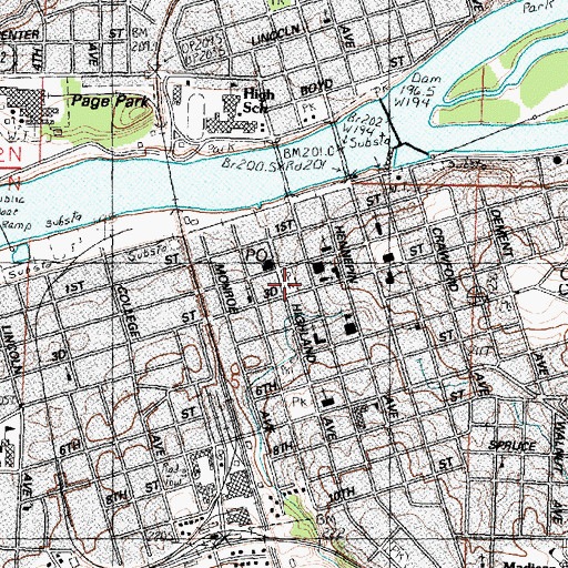 Topographic Map of Haymarket Square, IL