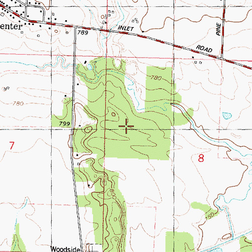 Topographic Map of Inlet Grove, IL