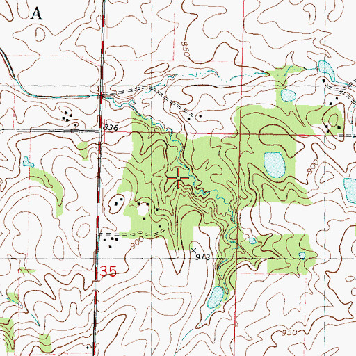 Topographic Map of Little Malugin Grove, IL