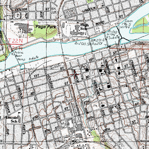 Topographic Map of Loveland Community House, IL