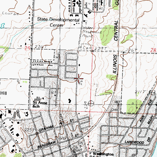 Topographic Map of Meadows Park, IL