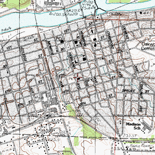 Topographic Map of Saint Patricks Catholic Church, IL