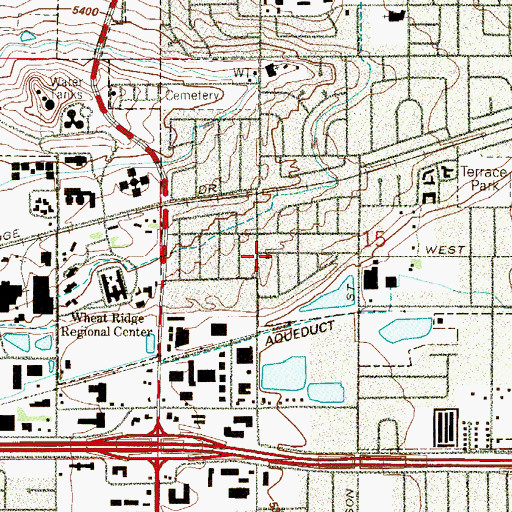 Topographic Map of Russell Cottage School (historical), CO