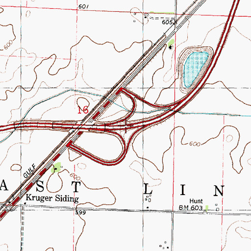 Topographic Map of Interchange 138, IL
