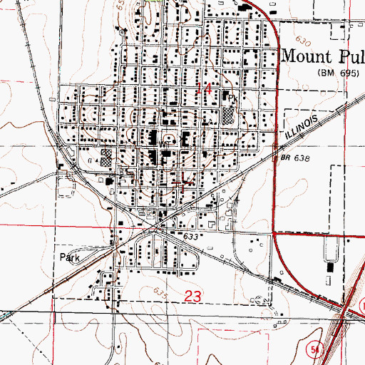 Topographic Map of Saint Thomas Aquinas Church, IL